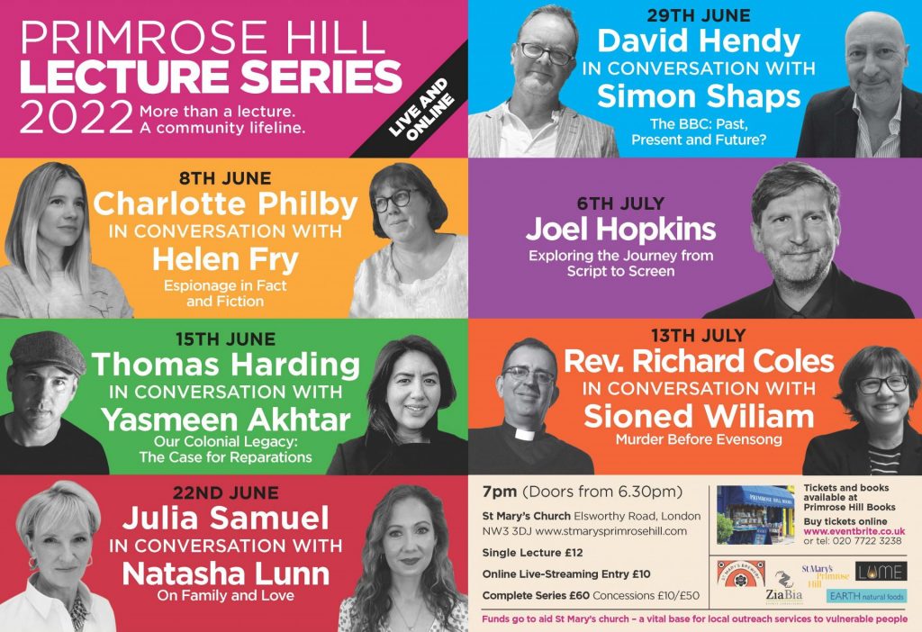 Details of the Primrose Hill Lectures Events (Reproduced below in text)
