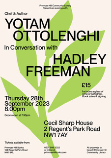Yotam Otolenghi in conversation with Hadley Freeman - 28th September